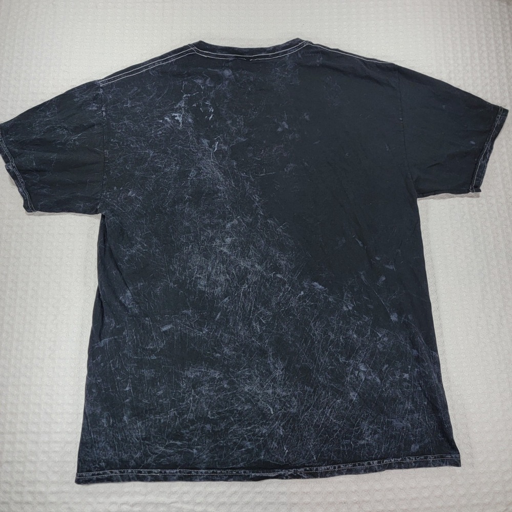 Linkin Park Mens Acid Wash Graphic T-Shirt Black Large Abstract Logo Tee - Picture 4 of 6